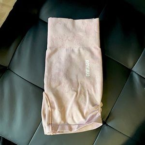 Gymshark pink camo/marble shorts